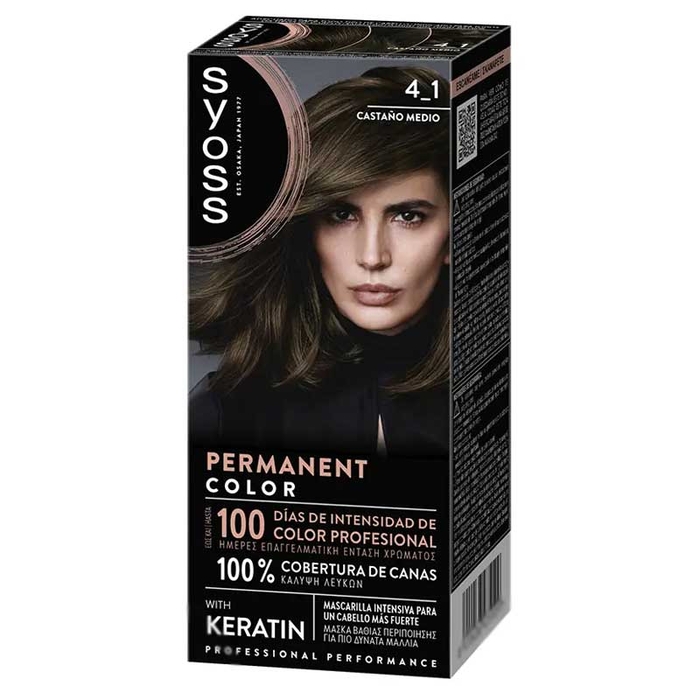 SYOSS - Syoss Permanent Color - 4_1 - Medium Brown - 8410436475129