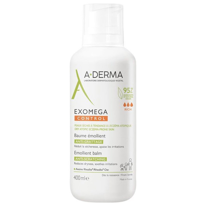 A-DERMA - Exomega Control Emolient Balm - 400ml - 3282770149722