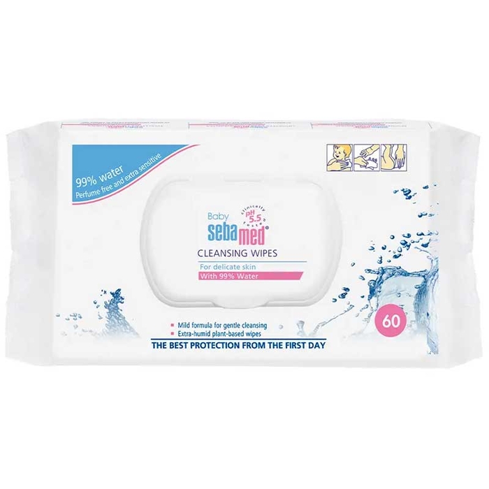 SEBAMED - Baby Cleasing Wipes With 99% Water - 60un - 4103040040688