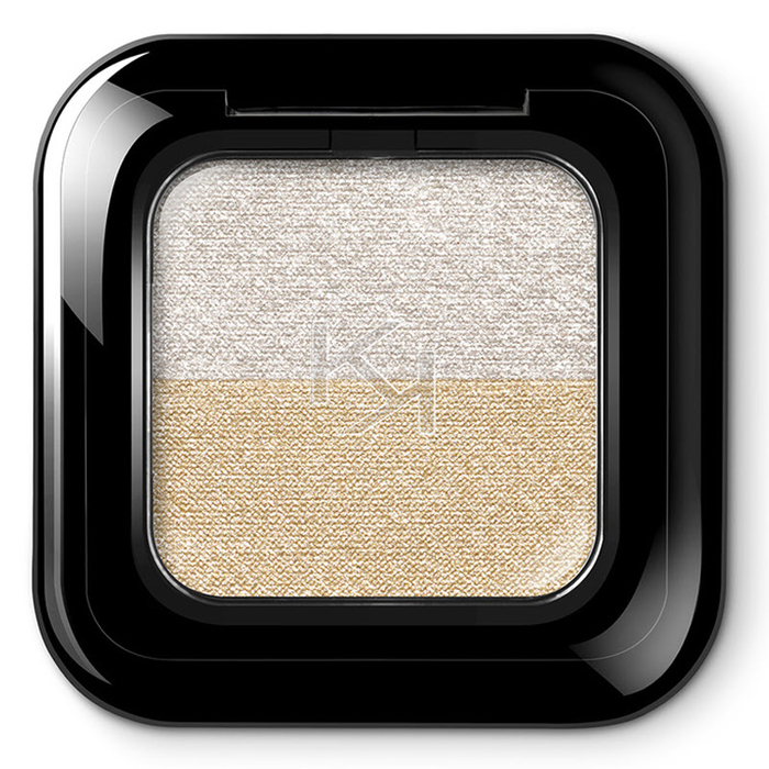 KIKO MILANO - Bright Duo Eyeshadow - 01 Metal White/True Gold - 8059385017785