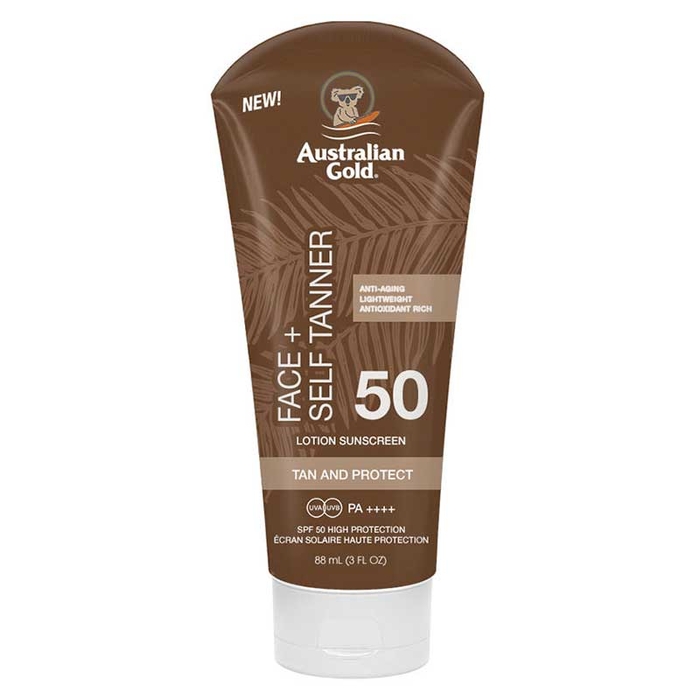AUSTRALIAN GOLD - Face & Self-Tanner SPF50 - 88ml - 54402730683